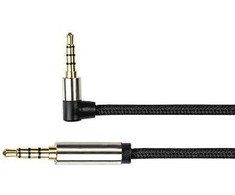 Kabelis PYTHON Jack 3.5mm - Jack 3.5mm 0.5m juoda (GC-M0231)