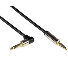 Kabelis PYTHON Jack 3.5mm - Jack 3.5mm 0.5m juoda (GC-M0231)