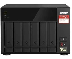 QNAP TVS-675 NAS bokštas ZhaoXin KaiXian KX-6000 KX-U6580 8 GB DDR4 0 TB QuTS Hero Juodas
