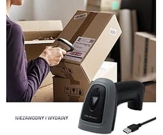 Qoltec 50863 laidinis QR &amp; Brūkšninio kodo skaitytuvas | USB