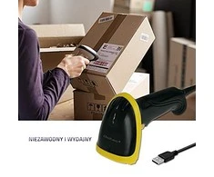QOLTEC 50867 Barcode scanner 1D 2D USB Juodas