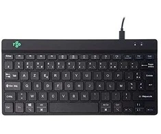 R Go Tools COMPACT BREAK Klaviatūra AZERTY - FR Juodas su laidu