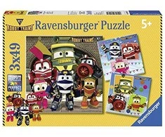 3 x 49 Puzzle Robot Trains - RAVENSBURGER dėlionė