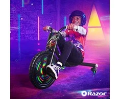 Triratis dviratis Razor RipRider 360 Lightshow, juodos spalvos