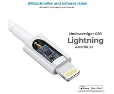 USB kabelis Realpower USB-A - Lightning 2 m Baltas (385240)