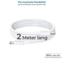 Kabelis USB Realpower USB-C - Lightning 2 m Baltas (385242)