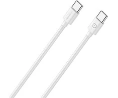 Realpower RealPower Lade/Datenkabel USB-C auf USB-C 2m baltas 3A