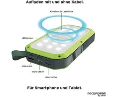 Powerbank Realpower RealPower Powerbank PB-10000 Solar juodas 10.000mAh