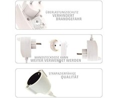 REV REV SchuKo prailgintuvas 3 m baltas Powersplit