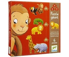 Djeco Milžiniška progresyvi dėlionė - Mozetė ir draugai (4, 6, 9 det.) ( DJ07114 )