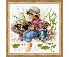 RIOLIS – Create It Yourself – Siuvinėjimo rinkinys „Pažvejokim!“ 1470 (30x30 cm)