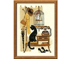 RIOLIS – Create It Yourself – Siuvinėjimo rinkinys „Katė prie telefono“ 860 (18x24 cm)