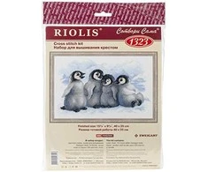 RIOLIS – Create It Yourself – Siuvinėjimo rinkinys „Juokingi pingvinai“ 1323 (40x25 cm)
