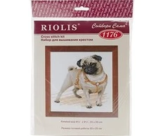 RIOLIS – Create It Yourself – Siuvinėjimo rinkinys „Mopsas“ 1176 (25x25 cm)