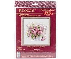 RIOLIS – Create It Yourself – Siuvinėjimo rinkinys „Pastelinės rožės“ 1335 (30x30 cm)