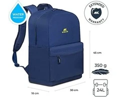 Rivacase itin lengva kuprinė 24L su nešiojamojo kompiuterio skyriumi iki 15,6" 5562 Mėlyna