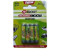 Rocket Rocket Precharged HR03 850MAH ALWAYS READY Blistera iepakojuma 4gb.