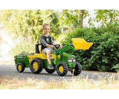 Rolly Toys Rolly Junior John Deere pedalinis traktorius su priekaba