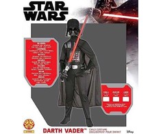 Disney Karnavalinis kostiumas Star Wars Star Wars Darth Vader kostiumas juodas maskuoklis 122-128 cm (7-8 metai)