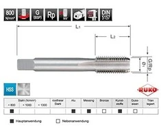 Rankinis sriegiklis RUKO G DIN 5157 HSS G 1 1/2"