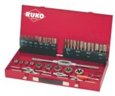 Sriegiklių ir sriegpjovių rinkinys RUKO HSS M3-M20, 54-ių dalių
