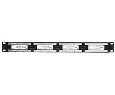 NETRACK 104-05 patch panel 19inch 24-jungtys kat. 5e UTP su lentyna