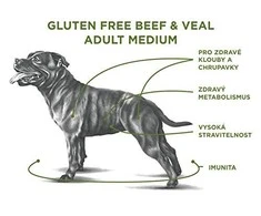 Sam's Field Adult Medium jautiena&amp;Veal sausas Maistas šunims 13 kg