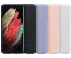 PG998TJE Silikoninis dėklas skirtas Samsung Galaxy S21 Ultra Light Pilkas (šviesiai pilka)