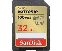 „SanDisk Extreme“ 32 GB atminties kortelė iki 100 MB/s, UHS-I, 10 klasė, U3, V30
