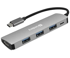 Sandberg USB-C dokas HDMI+3xUSB+PD 100W