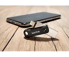 „SANDISK iXpand Flash Drive Go 256GB“ – USB3.0 + „Lightning“ – skirti „iPhone“ ir „iPad“