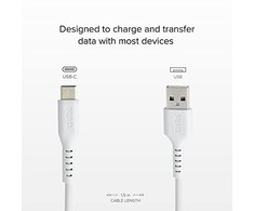 SBS TECABLEMICROC15W USB-A – USB-C kabelis 1.5m – baltos spalvos