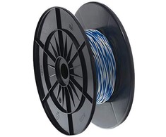 CobiNet Schaltdraht YV 2x0,6/1,1 baltas/blau, 100 m