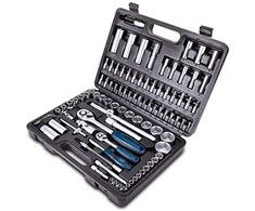 Rankinių įrankių rinkinys TB94 lagamine, 1/4"-1/2", 94 vnt., Scheppach
