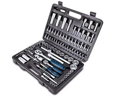 Rankinių įrankių rinkinys TB94 lagamine, 1/4"-1/2", 94 vnt., Scheppach
