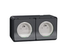 Schneider Electric Mureva Style Socket 2P+PE dvigubas antracitas MUR36028