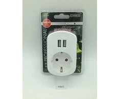 Schwaiger USB Ladeadapter 230V su Steckdose baltas