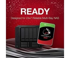 „SEAGATE NAS HDD 8TB IronWolf 7200rpm 6Gb/s SATA 256MB cache 8,9cm 3,5inch 24x7“ skirtas NAS ir RAID Rackmount sistemoms, juodos spalvos