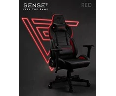 Žaidimų kėdė Sense7 Sentinel Gaming Chair, Juoda-raudona