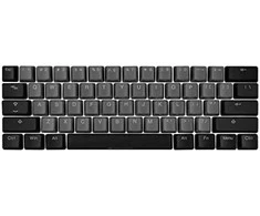 Klaviatūra Sharkoon Keychron Rykliai DAUGIAU SAC20 S4, keycap (juoda, 62 vienetų, ANSI išdėstymas (US), SKILLER SGK50 S4)