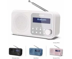 „Sharp DR-P420(WH)“ nešiojamasis skaitmeninis radijas „Tokyo“, FM/DAB/DAB+, „Bluetooth 5.0“, maitinamas per USB arba bateriją, „Snowy Baltas“ | „Sharp“ | Nešiojamasis skaitmeninis radijas „Tokyo“ | DR-P420(WH) | „Bluetooth“ | Baltas