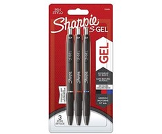 Irwin Rašiklis „Sharpie S-GEL", mėl./juod./raud., blist., 3 vnt.