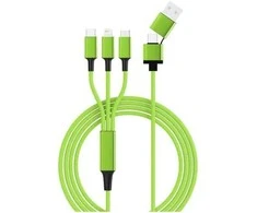 USB kabelis USB-A + USB-C - USB-C 1.2 m Žalias (SMRTER_HYDRA_ULT_GN)