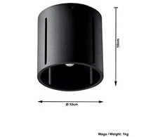 Sollux Lighting Lubinis šviestuvas INEZ juodas