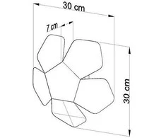 Sollux Lighting Sieninis šviestuvas PENTA juodas