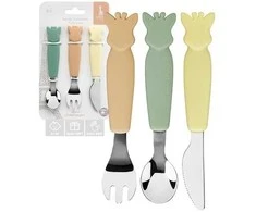 VULLI metaliniai stalo įrankiai SOPHIE LA GIRAFE, 6m+, multicolour, 010005