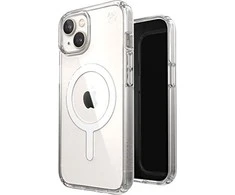 Speck Presidio Perfect-Clear + MagSafe – iPhone 15 Plus / 14 Plus dėklas su MICROBAN danga (skaidri)