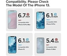 Spigen Glass tR EZ Fit Transparency Sensor Open 2 Pack – Apple iPhone 16e/14/13/13 Pro