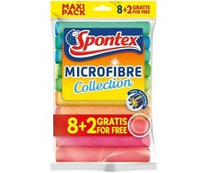 Mikropluošto šluostės SPONTEX, 8+2 vnt.