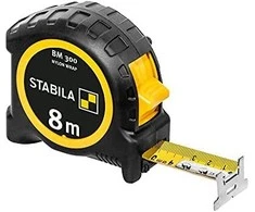 Ruletė BM300 dvipusė metrinė skalė 27mm x 8m, Stabila